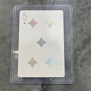 Dior Holographic Playing Card in Clear Sleeve